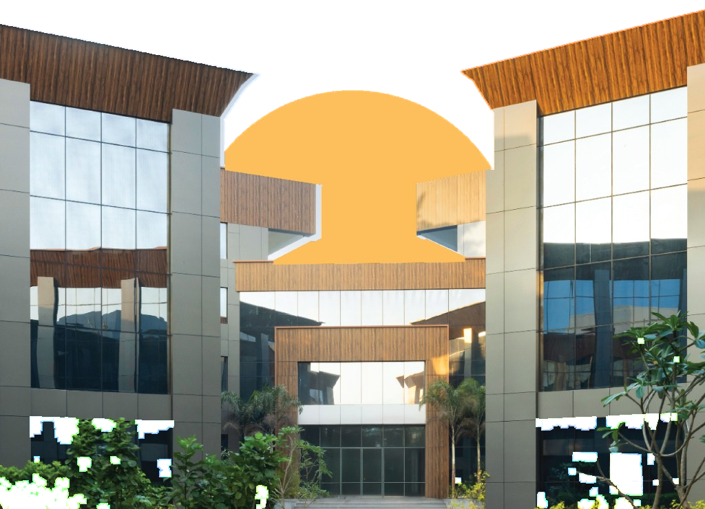 Casagrand commercial facade with the gold brand mark cut through the sky